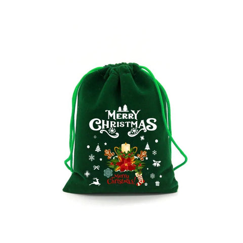 1pc Christmas Velvet Bag Drawstring - 3 Different Sizes - EveryWares