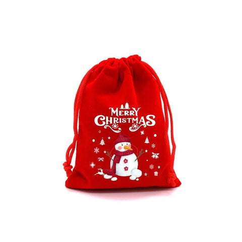 1pc Christmas Velvet Bag Drawstring - 3 Different Sizes - EveryWares