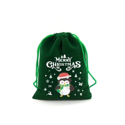 1pc Christmas Velvet Bag Drawstring - 3 Different Sizes - EveryWares