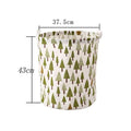 1PC Print Laundry Basket Foldable Home Storage Bag Portable Cotton Linen Hamper Waterproof - EveryWares