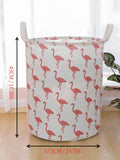 1PC Print Laundry Basket Foldable Home Storage Bag Portable Cotton Linen Hamper Waterproof - EveryWares