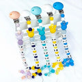 1pc Silicone Pacifier Chain with Colorful Personalized Name Clip "Optional" - EveryWares