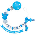 1pc Silicone Pacifier Chain with Colorful Personalized Name Clip "Optional" - EveryWares