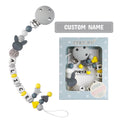 1pc Silicone Pacifier Chain with Colorful Personalized Name Clip "Optional" - EveryWares