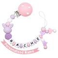 1pc Silicone Pacifier Chain with Colorful Personalized Name Clip "Optional" - EveryWares