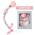 1pc Silicone Pacifier Chain with Colorful Personalized Name Clip "Optional" - EveryWares