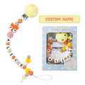 1pc Silicone Pacifier Chain with Colorful Personalized Name Clip "Optional" - EveryWares