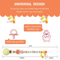 1pc Silicone Pacifier Chain with Colorful Personalized Name Clip "Optional" - EveryWares