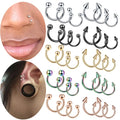 1pc Steel Circular Barbell Horseshoe 18G 16G Lip Eyebrow Nose Septum Piercings Hoop - EveryWares