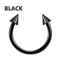 1pc Steel Circular Barbell Horseshoe 18G 16G Lip Eyebrow Nose Septum Piercings Hoop - EveryWares