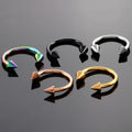 1pc Steel Circular Barbell Horseshoe 18G 16G Lip Eyebrow Nose Septum Piercings Hoop - EveryWares