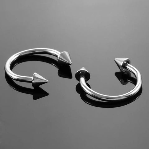 1pc Steel Circular Barbell Horseshoe 18G 16G Lip Eyebrow Nose Septum Piercings Hoop - EveryWares