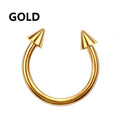 1pc Steel Circular Barbell Horseshoe 18G 16G Lip Eyebrow Nose Septum Piercings Hoop - EveryWares