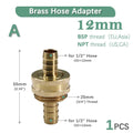 1pcs 1/2" 5/8" 3/4" Brass Hose Adapter Quick Connector Garden Watering Irrigation Pipe Tube Fittings Connect Repair Coupler - EveryWares