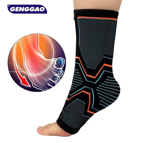 1Pcs Ankle Brace Compression Sleeve Injury Recovery Joint Pain Tendon Support, Plantar Fasciitis Foot Socks with Arch Support - EveryWares