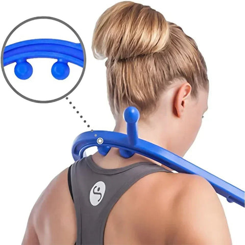 1Pcs Hook Massage Cane Trigger Point Massager, Shoulder Neck Back Leg Body Handheld Self Massager Tool - EveryWares