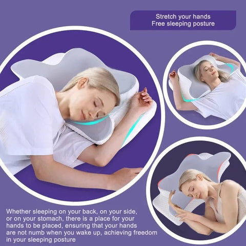 2 in 1 Memory Foam Cervical Pillow, Ergonomic Contour Orthopedic Pillow for Neck Pain - EveryWares