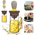 2 in 1 Silicone Dropper Measuring Oil Dispenser Bottle Set with Silicone Brush for Kitchen - EveryWares