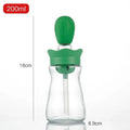 2 in 1 Silicone Dropper Measuring Oil Dispenser Bottle Set with Silicone Brush for Kitchen - EveryWares