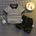 2 Pcs Cotton Kids Summer Clothes Sets Short Sleeve Polo + Shorts - EveryWares