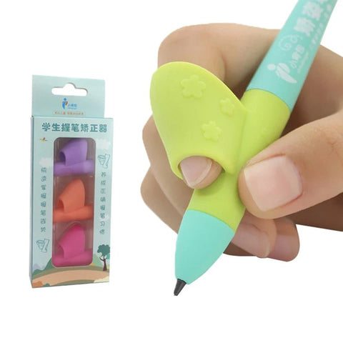 2 Pencil Handle Right Hand Helps Children Learn Holding Pen and Writing Posture Correction Magic Fits Soft Pencil - EveryWares