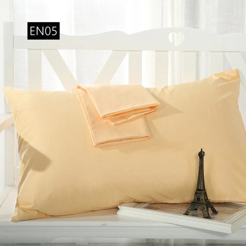 2 piece Cotton 600TC Hotel Pillowcase 19 Solid color pillow case Bedding pillow cover Customize - EveryWares