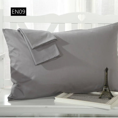 2 piece Cotton 600TC Hotel Pillowcase 19 Solid color pillow case Bedding pillow cover Customize - EveryWares