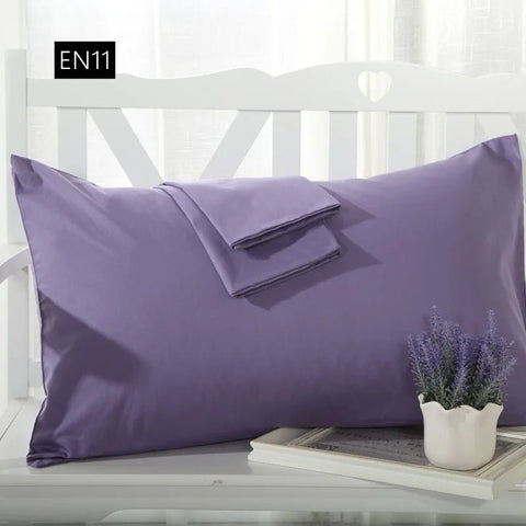 2 piece Cotton 600TC Hotel Pillowcase 19 Solid color pillow case Bedding pillow cover Customize - EveryWares