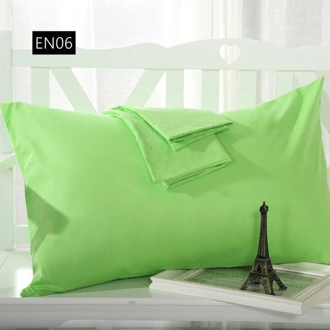 2 piece Cotton 600TC Hotel Pillowcase 19 Solid color pillow case Bedding pillow cover Customize - EveryWares