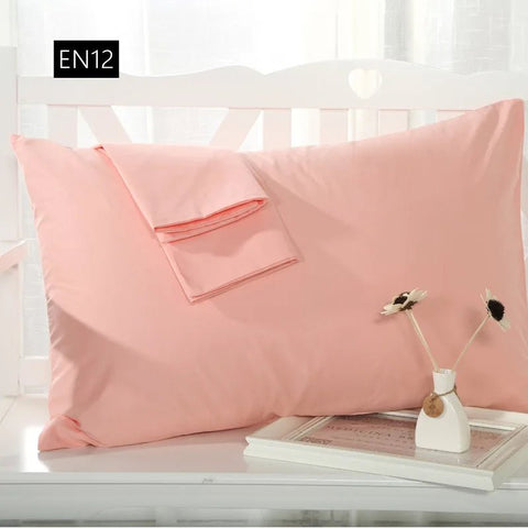 2 piece Cotton 600TC Hotel Pillowcase 19 Solid color pillow case Bedding pillow cover Customize - EveryWares