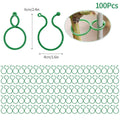 20/50/100Pcs Plastic Garden Vine, Strapping Clips Tie Plant Buckle Ring Garden Tomato Hook Plants Support Tool - EveryWares