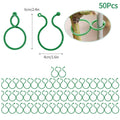 20/50/100Pcs Plastic Garden Vine, Strapping Clips Tie Plant Buckle Ring Garden Tomato Hook Plants Support Tool - EveryWares