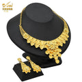 24K Gold Indian Jewelry Set, Nigerian Party, Dubai Luxury Ethiopian Jewelry - EveryWares