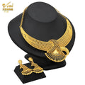 24K Gold Indian Jewelry Set, Nigerian Party, Dubai Luxury Ethiopian Jewelry - EveryWares