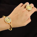 24k Gold Plated Zircon Turkish Coin Complete Gold Jewelry Set - EveryWares