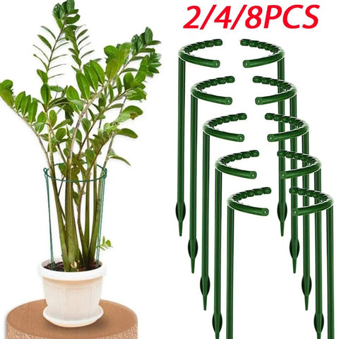 2/4PCS Plastic Plant Support Greenhouse Arrangement Semicircle Fixed Indoor Flower Plant Vine Climbing Bracket - EveryWares