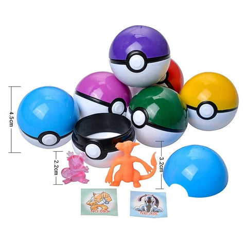 24Pcs /Set PokeBall Model Pokémon Anime Figure Pikachu Pocket Monster Pet Elf Dolls Toys - EveryWares