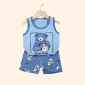 2PCS Sets Kids Clothes Clothing baby Cotton T-Shirts Shorts Tank Top Boys Girls Sleeveless - EveryWares