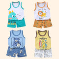 2PCS Sets Kids Clothes Clothing baby Cotton T-Shirts Shorts Tank Top Boys Girls Sleeveless - EveryWares