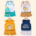 2PCS Sets Kids Clothes Clothing baby Cotton T-Shirts Shorts Tank Top Boys Girls Sleeveless - EveryWares