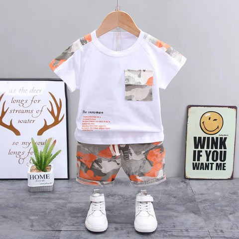 2Pcs/Sets Children Clothes Fashion Summer Clothing Sports T-Shirt Shorts Toddler Cotton Costume Kids Tracksuits - EveryWares