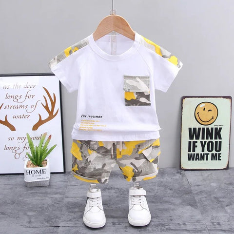 2Pcs/Sets Children Clothes Fashion Summer Clothing Sports T-Shirt Shorts Toddler Cotton Costume Kids Tracksuits - EveryWares