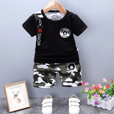 2Pcs/Sets Children Clothes Fashion Summer Clothing Sports T-Shirt Shorts Toddler Cotton Costume Kids Tracksuits - EveryWares