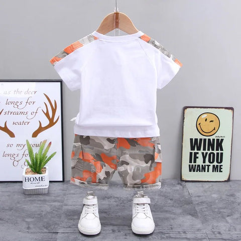 2Pcs/Sets Children Clothes Fashion Summer Clothing Sports T-Shirt Shorts Toddler Cotton Costume Kids Tracksuits - EveryWares