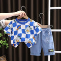 2Pcs/Sets Clothes Children Fashion Cartoon T-Shirt Shorts Toddler Casual Costume Kids - EveryWares