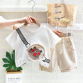 2Pcs/Sets Clothes Children Fashion Cartoon T-Shirt Shorts Toddler Casual Costume Kids - EveryWares