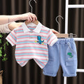 2Pcs/Sets Clothes Children Fashion Cartoon T-Shirt Shorts Toddler Casual Costume Kids - EveryWares