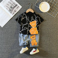 2Pcs/Sets Clothes Children Fashion Cartoon T-Shirt Shorts Toddler Casual Costume Kids - EveryWares