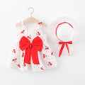 2Piece Set Toddler Dresses For Girls Korean Fashion Flowers Sleeveless Princess Dress +Hat Baby Clothes - EveryWares