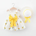 2Piece Set Toddler Dresses For Girls Korean Fashion Flowers Sleeveless Princess Dress +Hat Baby Clothes - EveryWares